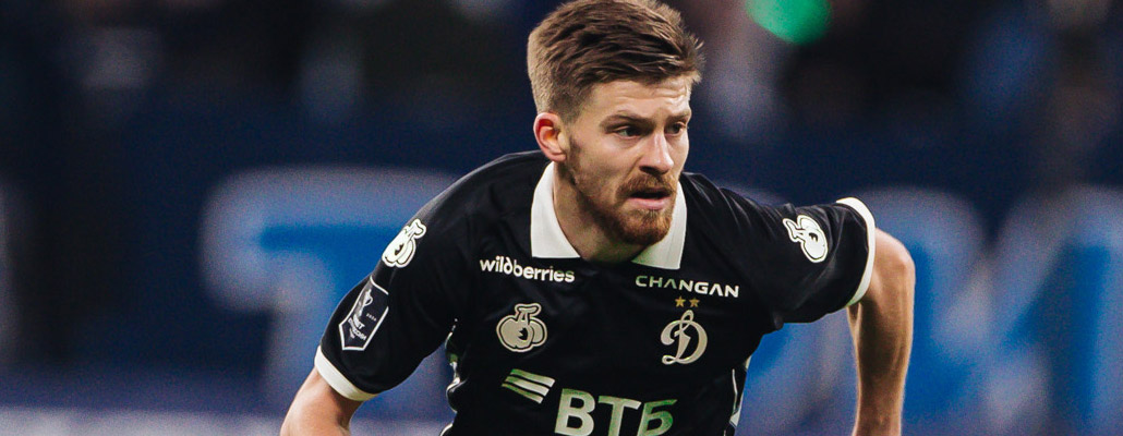 Полузащитник «Динамо» Глебов выбыл до конца года из-за травмы бедра