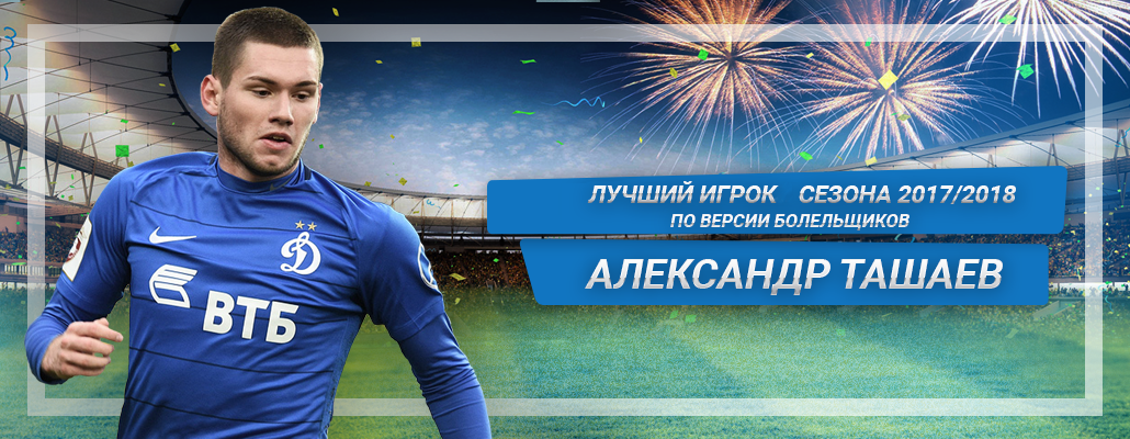Александр Ташаев - лучший игрок "Динамо" по версии болельщиков 2017/2018