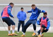 Тренировки перед игрой с ФК «Уфа»