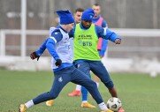 Тренировки перед игрой с ФК «Уфа»