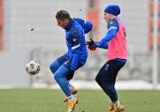 Тренировки перед игрой с ФК «Уфа»