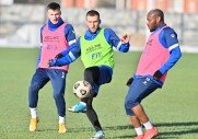 Тренировки перед игрой с ФК «Уфа»