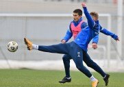 Тренировки перед игрой с ФК «Уфа»