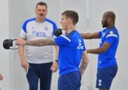 Тренировки перед игрой с ФК «Уфа»