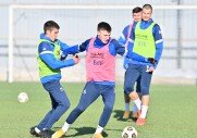 Тренировки перед игрой с ФК «Уфа»