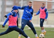 Тренировки перед игрой с ФК «Уфа»