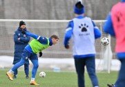 Тренировки перед игрой с ФК «Уфа»
