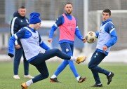 Тренировки перед игрой с ФК «Уфа»