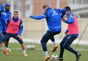 Тренировки перед игрой с ФК «Уфа»
