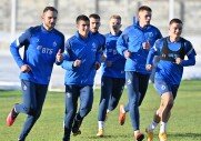 Тренировки перед игрой с ФК «Уфа»