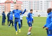 Тренировки перед игрой с ФК «Крылья Советов»
