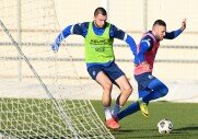 Тренировки перед игрой с ФК «Крылья Советов»