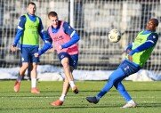 Тренировки перед игрой с ФК «Крылья Советов»
