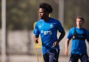 Тренировка перед матчем с «Уфой»