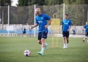 Тренировка перед матчем с «Уфой»