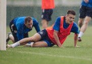 Тренировка перед матчем с «Ахматом»