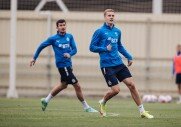 Тренировка перед матчем с «Уралом»