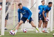 Тренировка перед матчем с «Уралом»