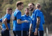 Тренировка перед кубковым матчем
