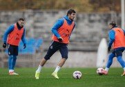 Тренировка перед матчем с «Крыльями Советов»