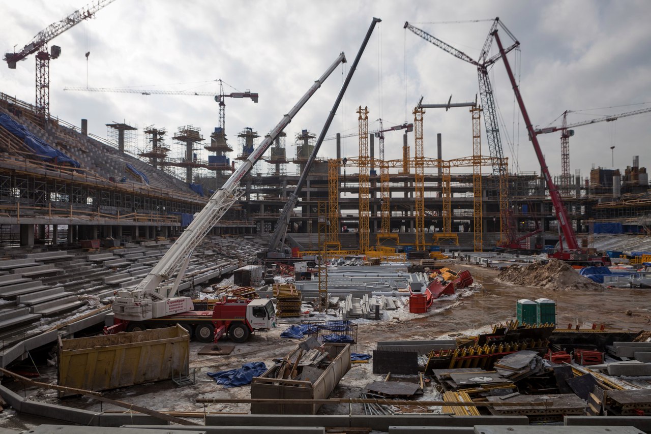 Строительство стадиона Динамо - ВТБ Арена Парк: проект, фотографии, ход работ